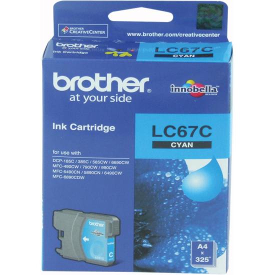 Brother LC-67C Cyan Mavi 325 Sayfa Kartuş