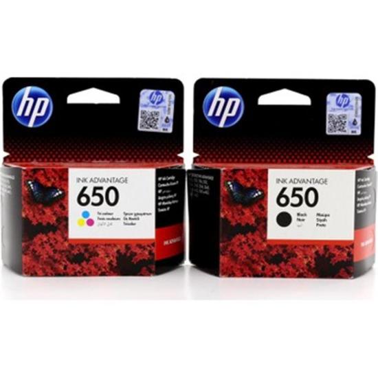 HP CZ101AE + CZ102AE 650 Siyah+Renkli Kartuş Seti