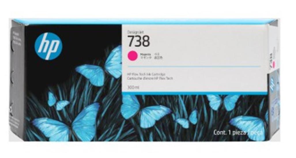 HP 738 Kırmızı 300ML Plotter Kartuşu 676M7A