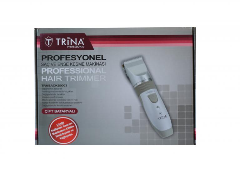 Trina KS0003 Profesyonel Saç Ve Ense Kesme Makinası Çift Bataryalı