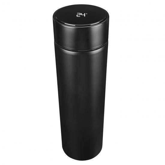 S-link SL-TM01A Mat Siyah 450ML Iç 304 Dış 201 Dijital Sıcaklık Göstergeli Termos