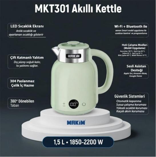 Makim MKT301 Akıllı Yeşil Kettle