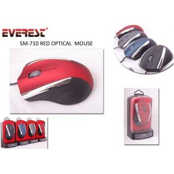 Everest SM-710 Usb 800 Dpi Kirmizi Mouse