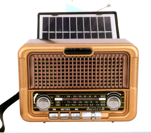 Everton Rt-651 Solar Güneş Panelli Nostaljik Radyo