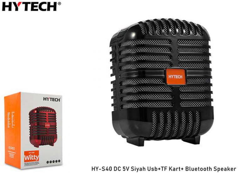 Hytech HY-S40 DC 5V Bluetooth Speaker Siyah Usb+TF Kart