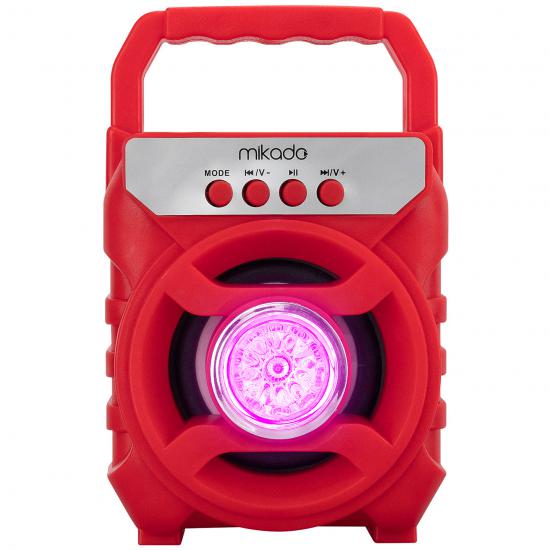 Mikado MD-BT65R 5W 800mAh 3.7V Kırmızı USB-TF Cart - Bluetooth Taşınabilir Speaker Hoparlör