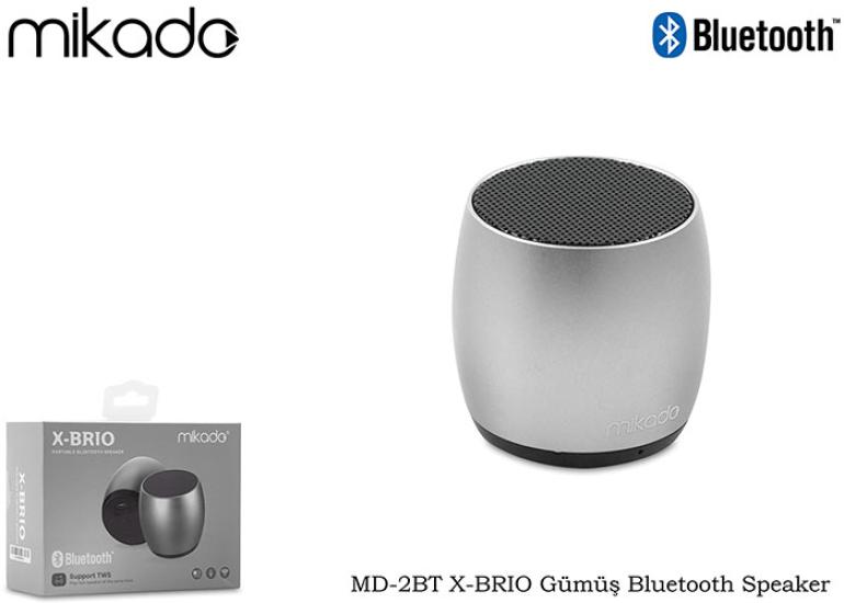 Mikado MD-2BT X-BRIO Gümüş Bluetooth Speaker