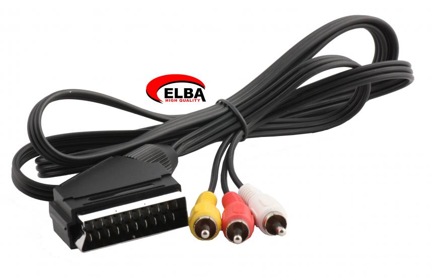 ELBA C50338 SCART TO 3RCA 1.5MT KABLO