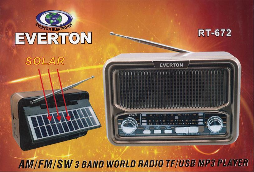 https://www.nedratek.com/Everton Rt-672 Bluetooth Fm-Usb-Tf-Aux Şarjlı Solar Nostaljik Radyo