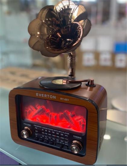 Everton Rt-651 Şarj Nostaljik Radyo Alev Işıklı