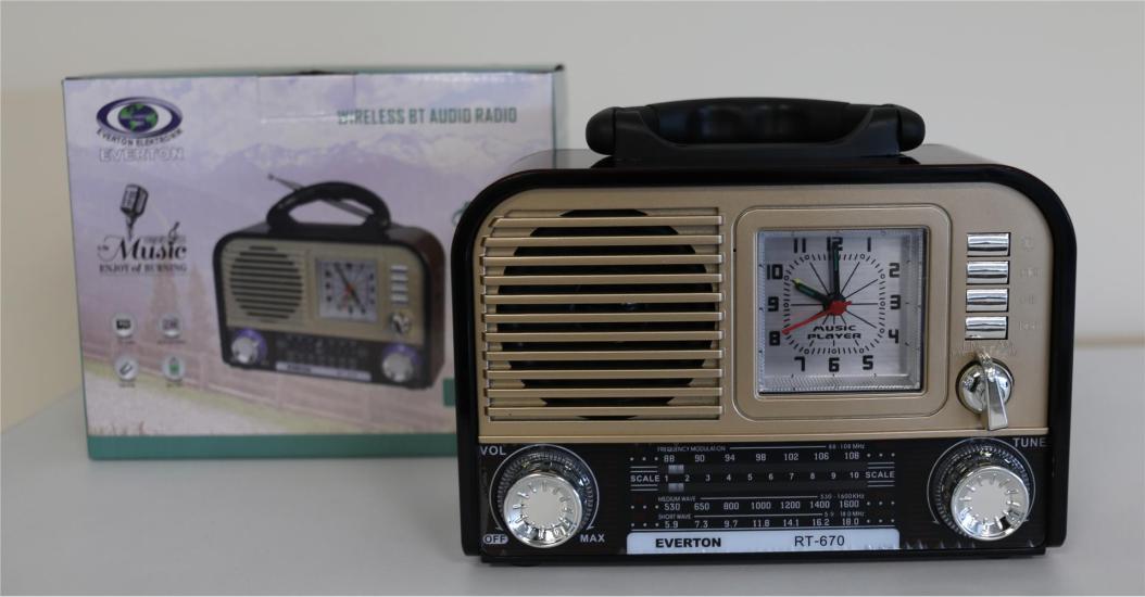 Everton RT-670 Bluetooth Saatli Nostaljik Radyo