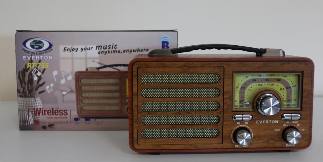 Everton Rt-755 Bluetooth Şarjlı Nostaljik Radyo