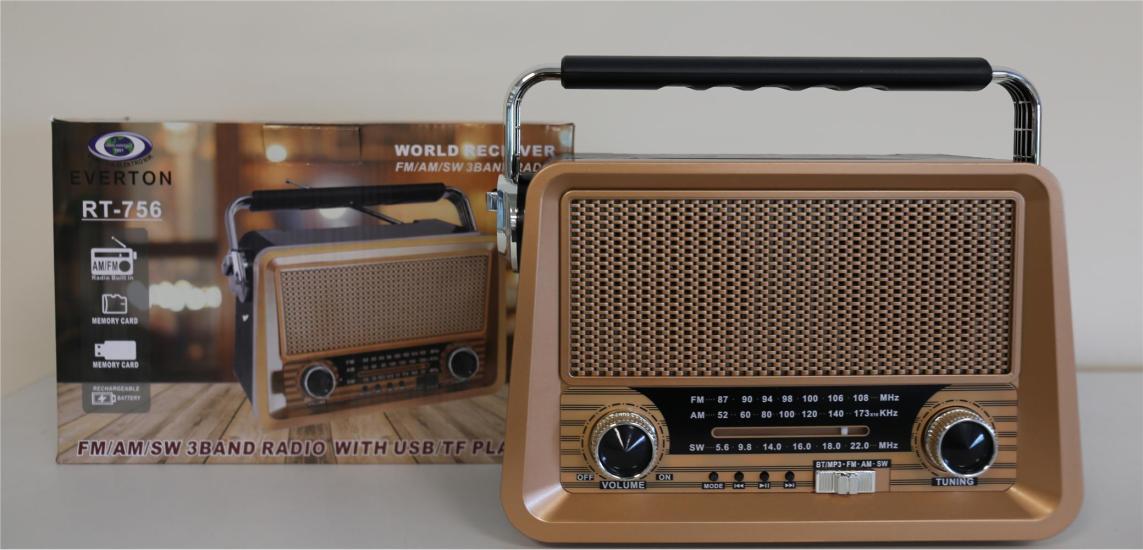 Everton Rt-756 Bluetooth Şarjlı Nostaljik Radyo