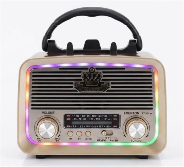 Everton RT-301.m Şarjlı Solarlı Nostaljik Radyo