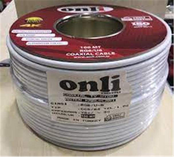 Onli ON-8001 RG6-U6 1,02 CCS-AL Anten Uydu Kablosu
