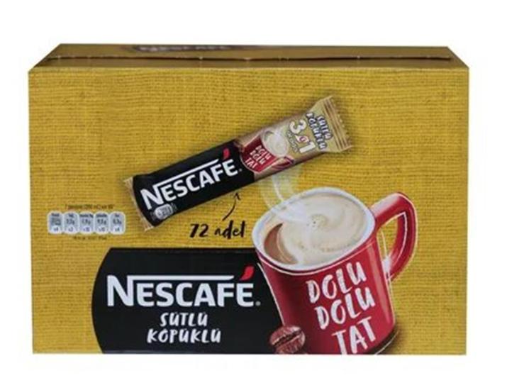 Nestle Nescafe 3ü1 Arada Sütlü Köpüklü 72 Adet 