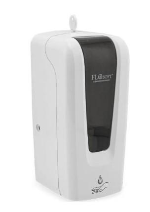 Flosoft F-052 Beyaz Fotoselli Sıvı Sabun ve Dezenfektan Ver. 1000ml Adaptörsüz Kızıl Ötesi Sensör