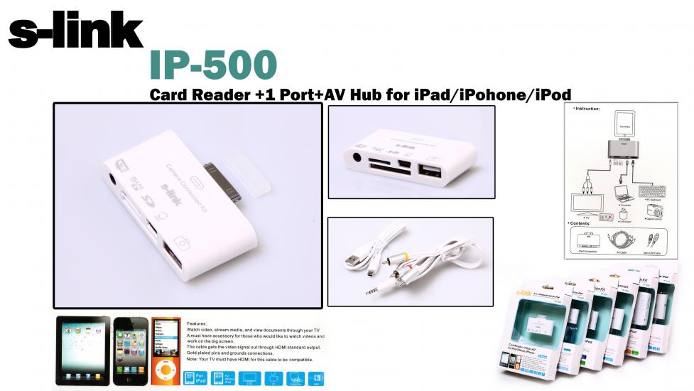 https://www.nedratek.com/S-link IP-500 Ipod-Iphone-Ipad 5in1 Av+Kamera Kablosu