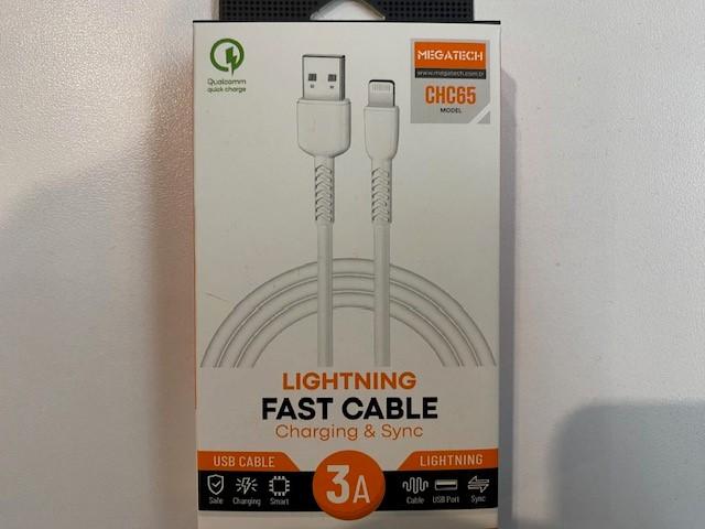 https://www.nedratek.com/Megatech CHC65 3.0A 1mt Lightning Beyaz Şarj Kablosu