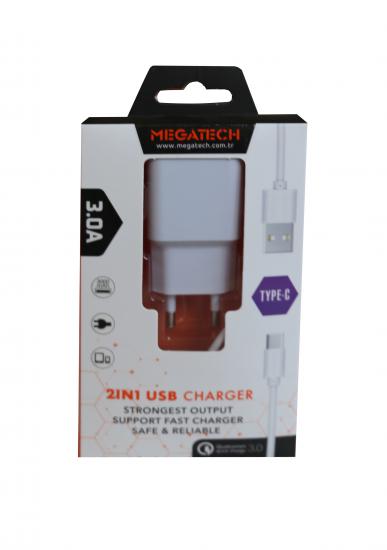 https://www.nedratek.com/Megatech CC01 5v-3.0A Ev Şarj+Type-c Kablo Hızlı Şarj