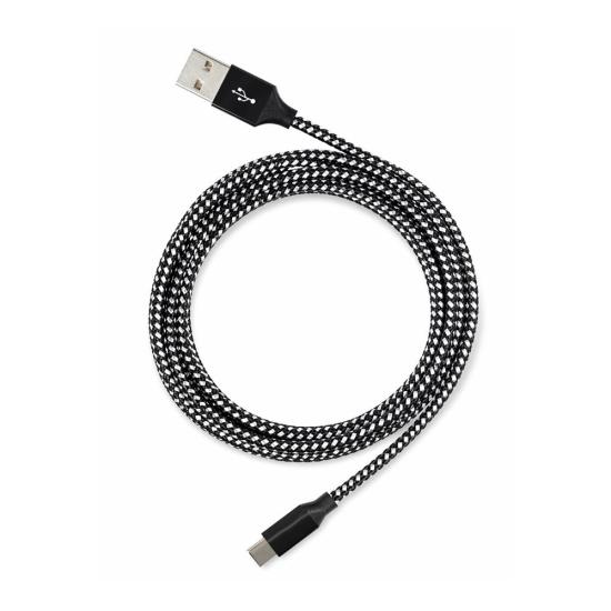 Vcom CU250 Type-C to USB 3m 15W Örgülü Şarj Kablo