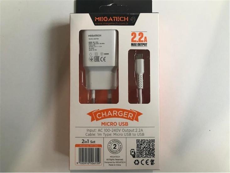 Megatech Mt-Cm2  Ev Şarj+Micro Kafa Hızlı Şarj