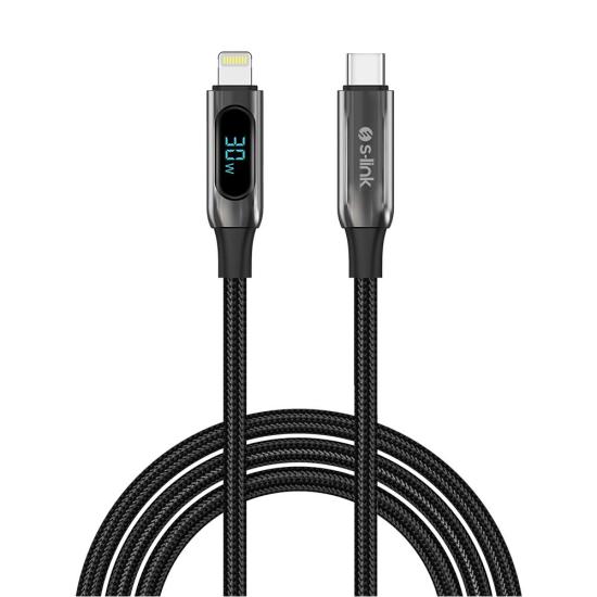 S-link Armor LED CL-030 30W Type-C Şarj Kablosu