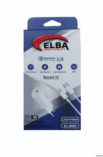 Elba ELB05-PD-25WIOS Ev Şarj Kafa +Lightning Kablo