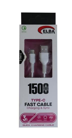 Elba Elb37-T1  Type-c 1,5mt 3A Hızlı Şarj Kablo