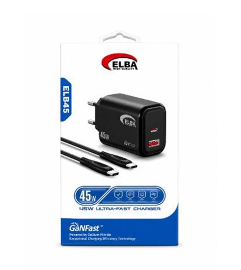 Elba ELB45 45W Type-C To Type-C GAN Şarj Aleti