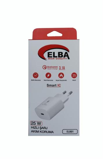 Elba ELB42 Beyaz 25W Şarj Kafa+ İphone Kablo USB-C