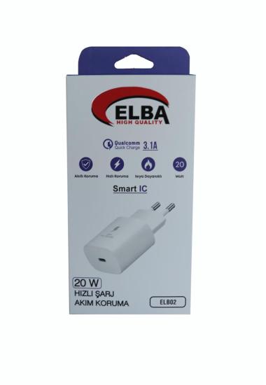 Elba ELB02-20WPD Beyaz 20W USB-C Şarj Kafa