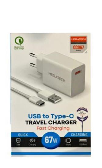 Megatech 45w Type-c Siyah Turbo Şarj Ev Şarj Kafa