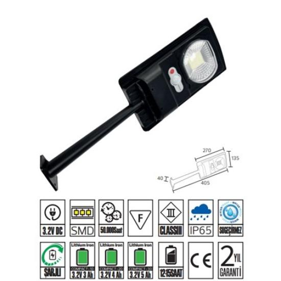Horoz Compact 10w Led Solar Beyaz Işık Su Geçirmez