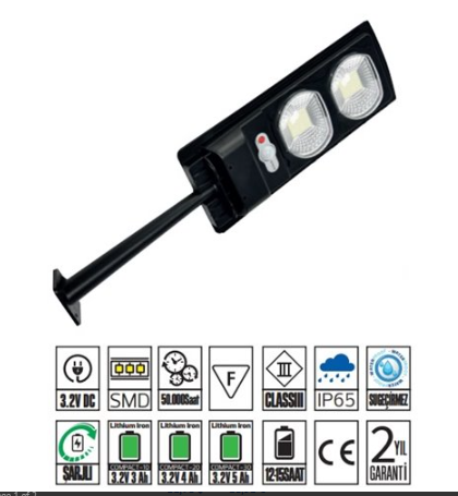 Horoz Compact 20w Led Solar Beyaz Işık Su Geçirmez