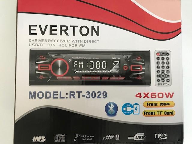Everton Rt-3029 Bluetooth Tf-Usb Kart Color Lcd Aux Fm 4X60W Kumandalı Oto Teyp