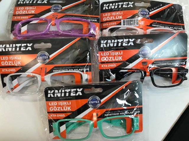 Knitex KTX-2485 Led Lambalı Kitap Okuma Gözlüğü (Sağ-Sol Açma Kapama Tuşu)Renk Çeşitleri