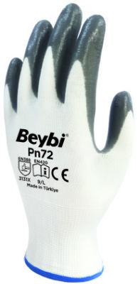 Beybi Nitril Poly PN72 9 Beden Eldiven 12li Paket