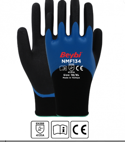 https://www.nedratek.com/Beybi NMF134 10 Beden 12li Double Mikro Köpük 3-4 Nitril Kaplı Polyester Örgü Eldiven