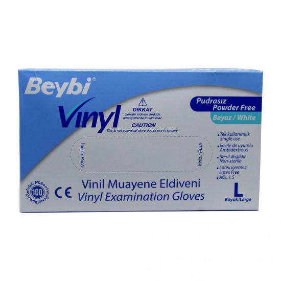 Beybi Vinil Eldiven Pudrasız Large