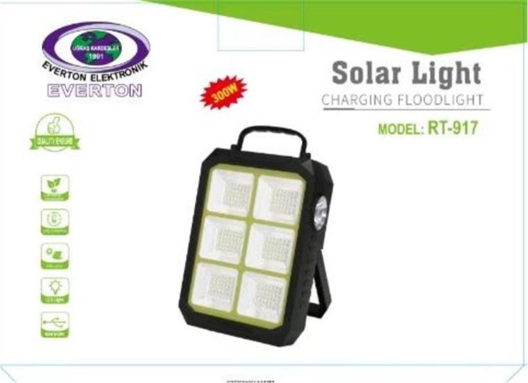 Everton Rt-917 Şarjlı 300w Solar Panelli Projektör