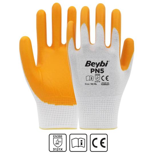 Beybi Nitril PMK PN5 9 Beden eldiven 12li EN388
