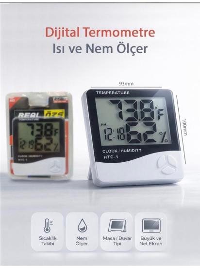 Real Özs HTC-1 Dijital Termometre Isı Nem Ölçer