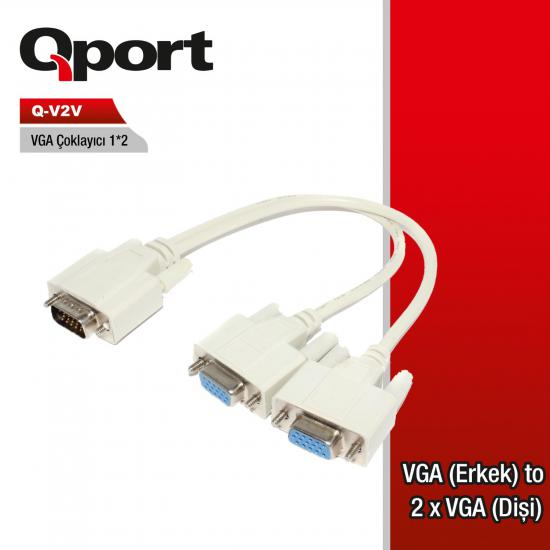 Qport Q-V2V Y Vga Data Kablo