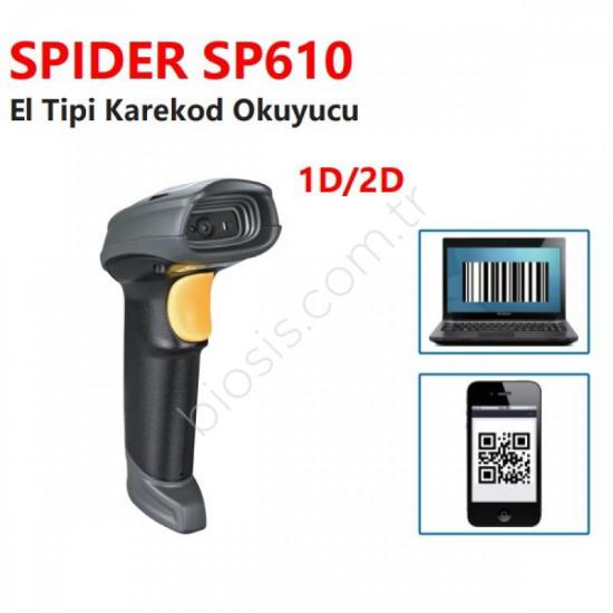 Spider SP610 2D USB El Tipi Karekod Barkod Okuyucu