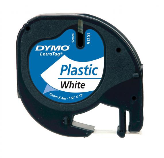 Dymo S0721660 Letratag Plastik Etiket 12 mm X 4 Metre Beyaz 91201