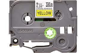Brother Tze-S621 9Mm Sarı Üzerine Siyah Güçlü Yapışkan Laminasyon Etiket