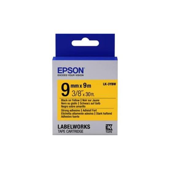Epson LK-3YBW Strong Siyah Üzeri Sarı Etiket