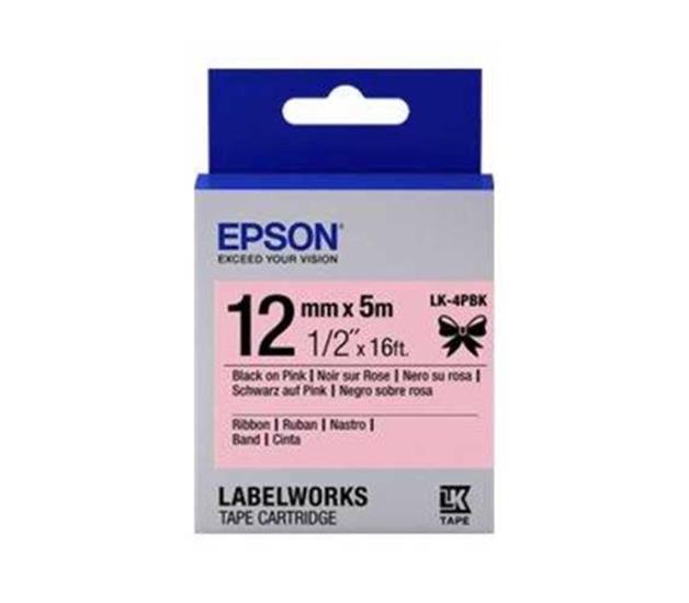 Epson LK-4PBK 12MM 5Metre Etiket