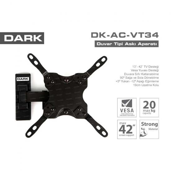 DARK DK-AC-VT34 DUVAR ASKI APARATI HAREKETLİ 13’’ - 42’’